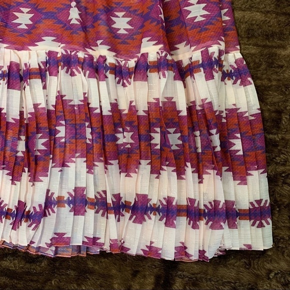 Skazi NWT Pleated Tribal Print Pleated Skirt Large - Picture 6 of 16